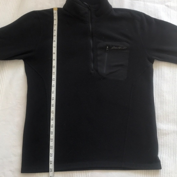 Eddie Bauer Black Polartec 1/2 Zip Fleece Size Small - Picture 8 of 9